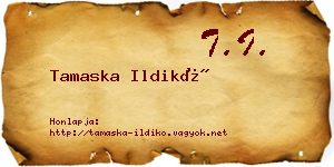 Tamaska Ildikó névjegykártya