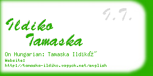 ildiko tamaska business card